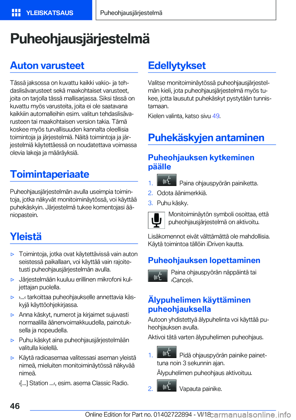 BMW X6 M 2019  Omistajan Käsikirja (in Finnish) �P�u�h�e�o�h�j�a�u�s�j�