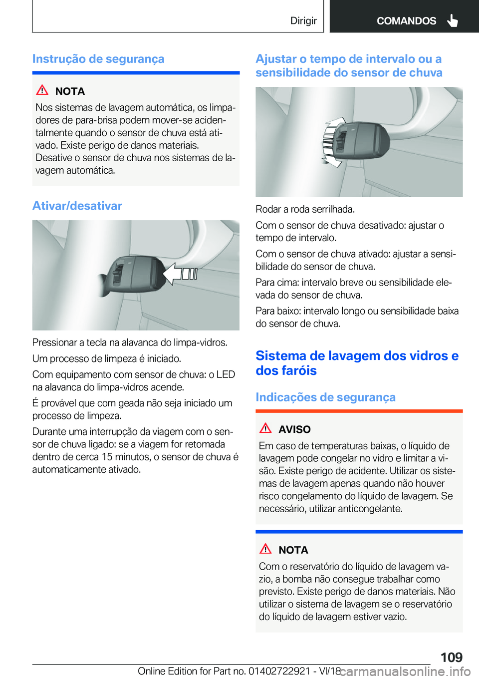 BMW X6 M 2019  Manual do condutor (in Portuguese) �I�n�s�t�r�u�