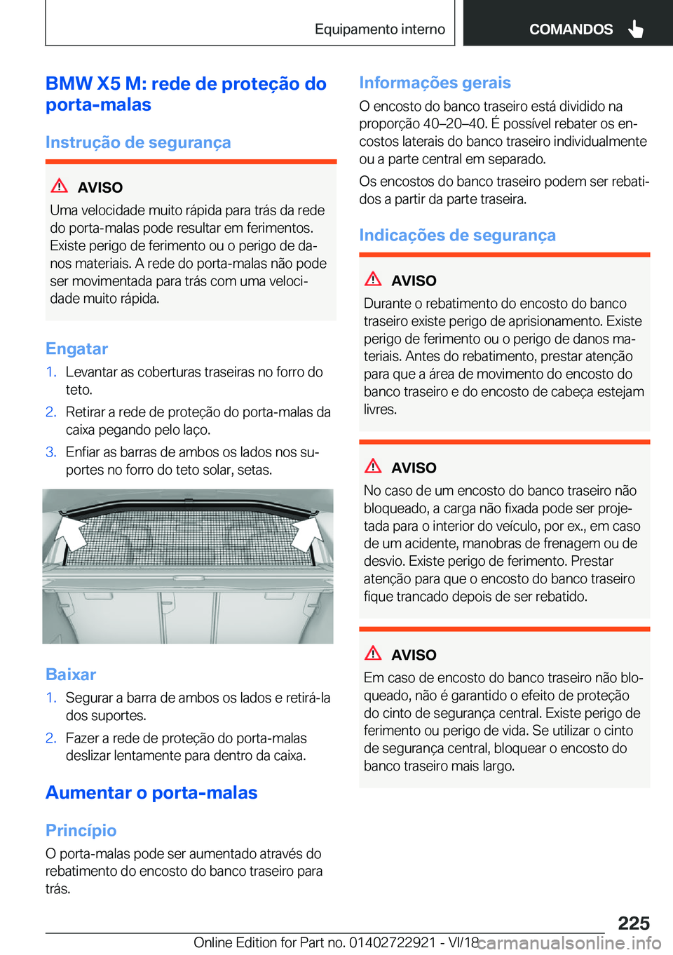 BMW X6 M 2019  Manual do condutor (in Portuguese) �B�M�W��X�5��M�:��r�e�d�e��d�e��p�r�o�t�e�