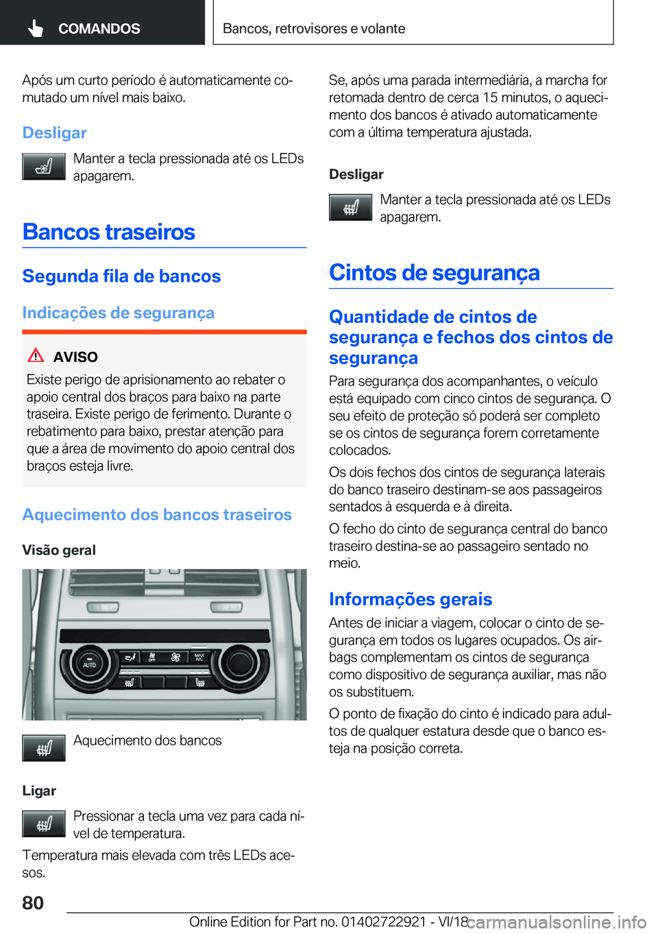 BMW X6 M 2019  Manual do condutor (in Portuguese) �A�p�ó�s��u�m��c�u�r�t�o��p�e�r�