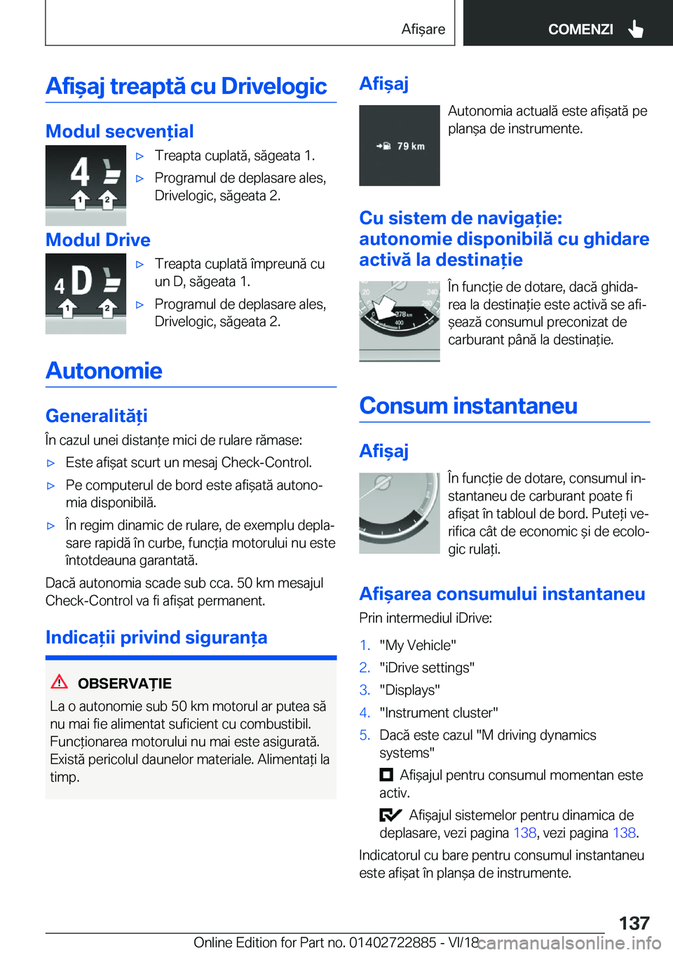 BMW X6 M 2019  Ghiduri De Utilizare (in Romanian) �A�f�i&�a�j��t�r�e�a�p�t�