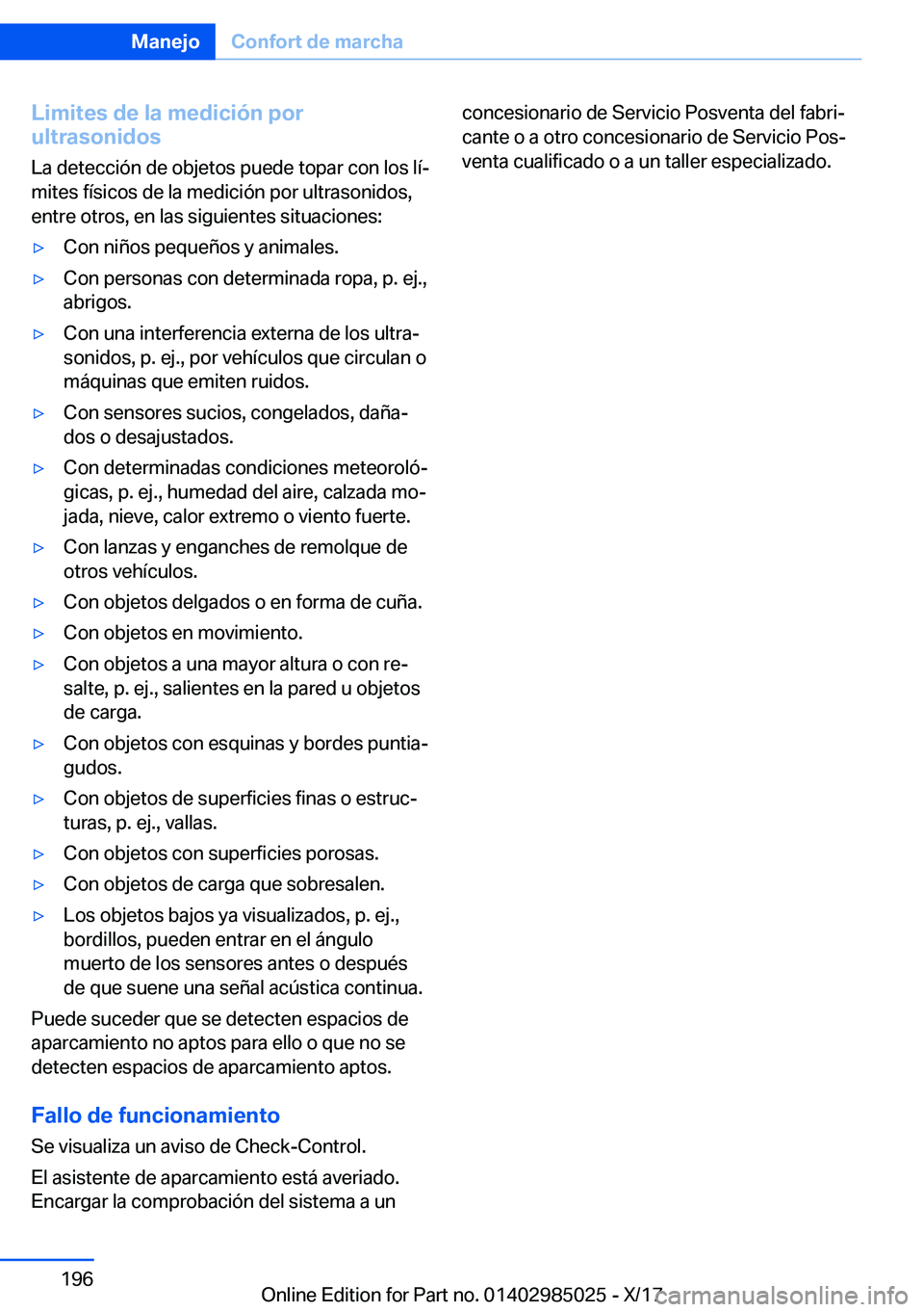 BMW X6 M 2018  Manuales de Empleo (in Spanish) �L�i�m�i�t�e�s��d�e��l�a��m�e�d�i�c�i�