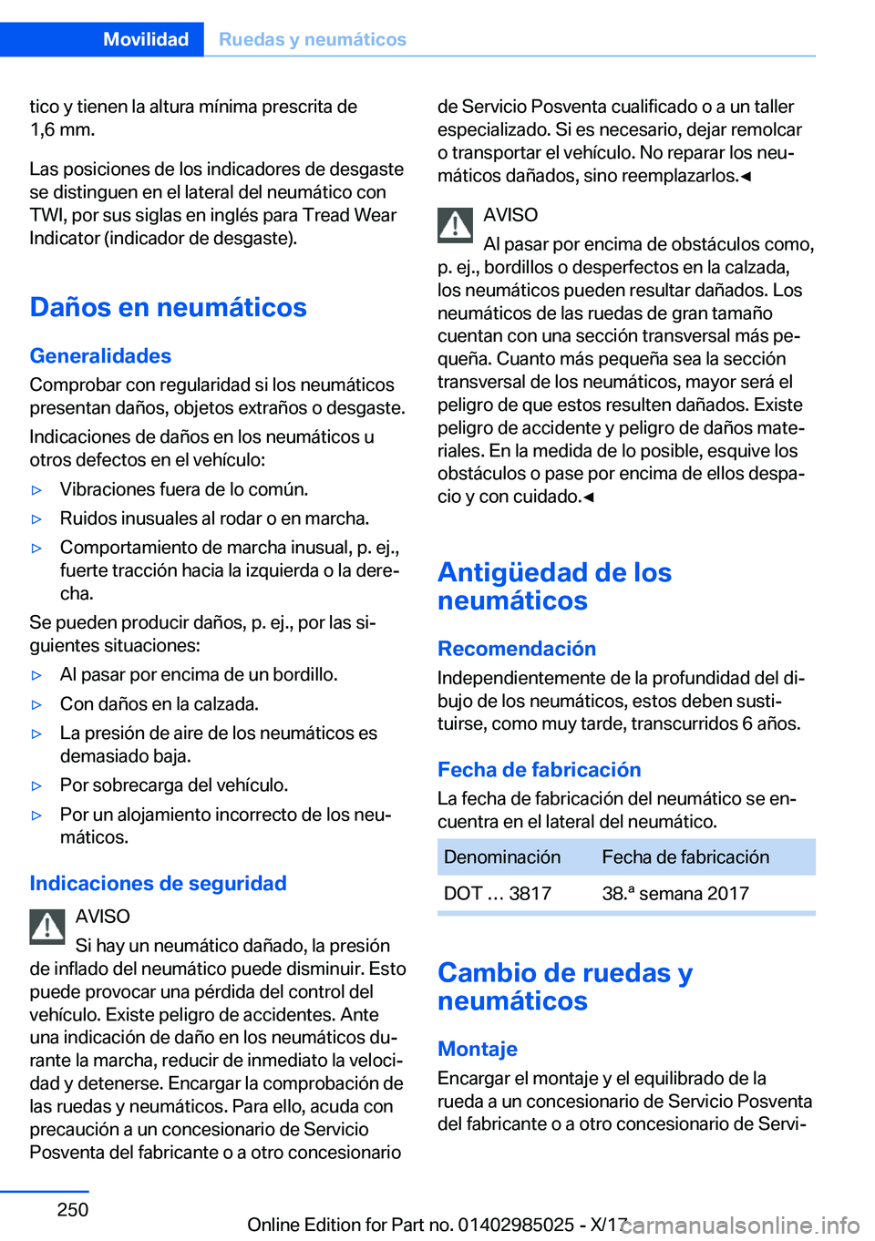 BMW X6 M 2018  Manuales de Empleo (in Spanish) �t�i�c�o� �y� �t�i�e�n�e�n� �l�a� �a�l�t�u�r�a� �m�