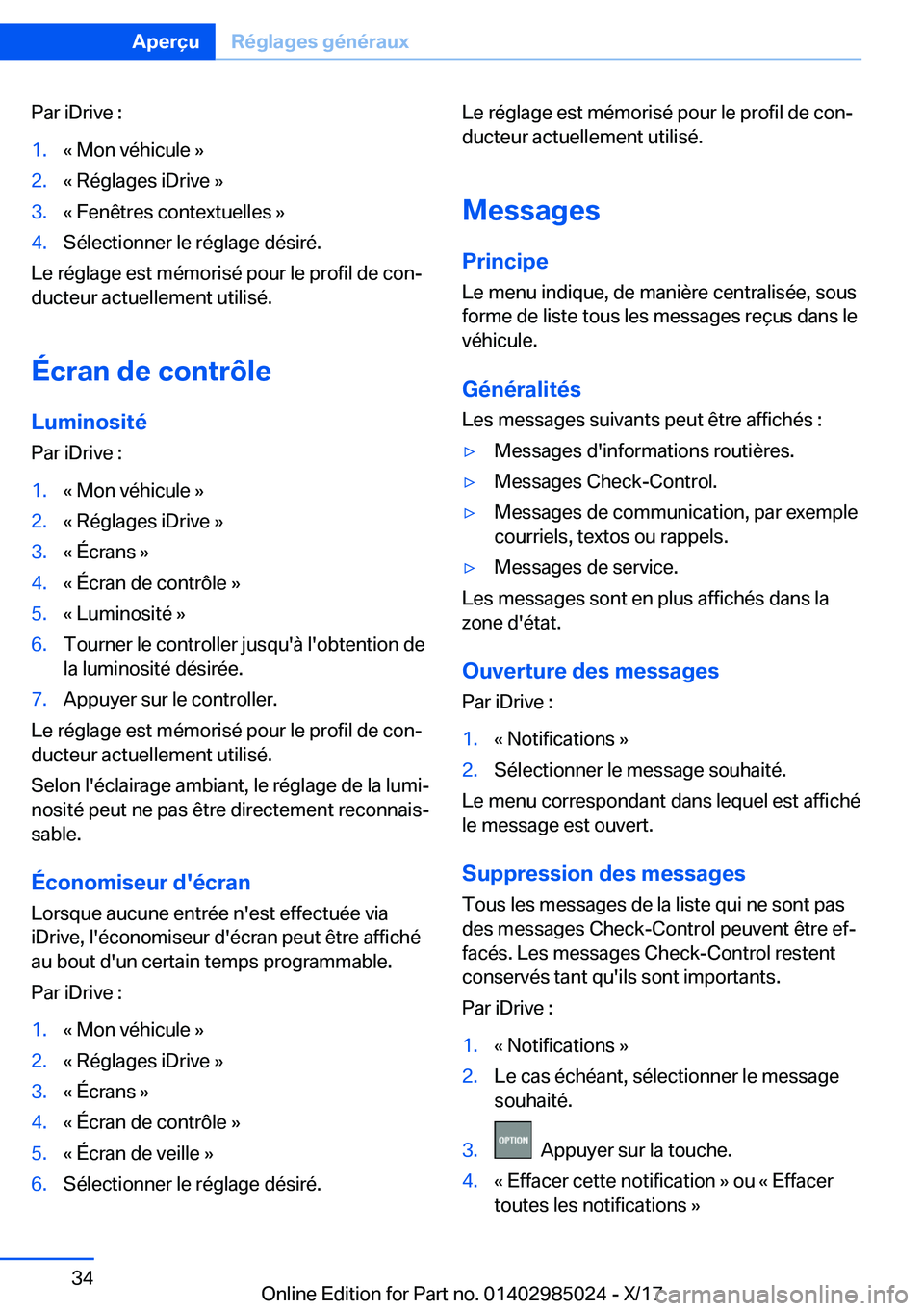 BMW X6 M 2018  Notices Demploi (in French) �P�a�r� �i�D�r�i�v�e� �:�1�.�k� �M�o�n� �v�é�h�i�c�u�l�e� �{�2�.�k� �R�é�g�l�a�g�e�s� �i�D�r�i�v�e� �{�3�.�k� �F�e�n�ê�t�r�e�s� �c�o�n�t�e�x�t�u�e�l�l�e�s� �{�4�.�S�é�l�e�c�t�i�o�n�n�e�r� �l�e� �r