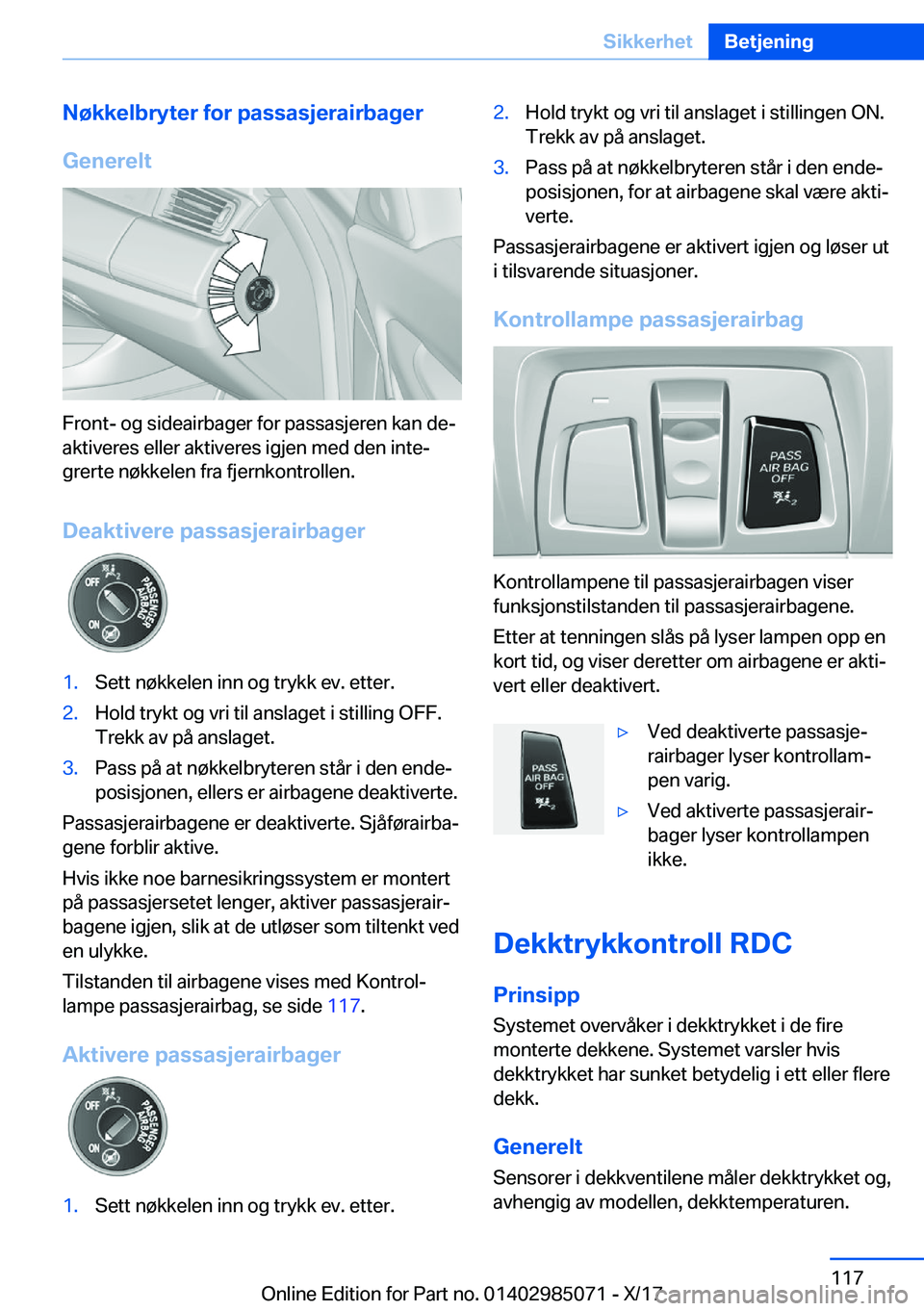BMW X6 M 2018  InstruksjonsbØker (in Norwegian) �N�