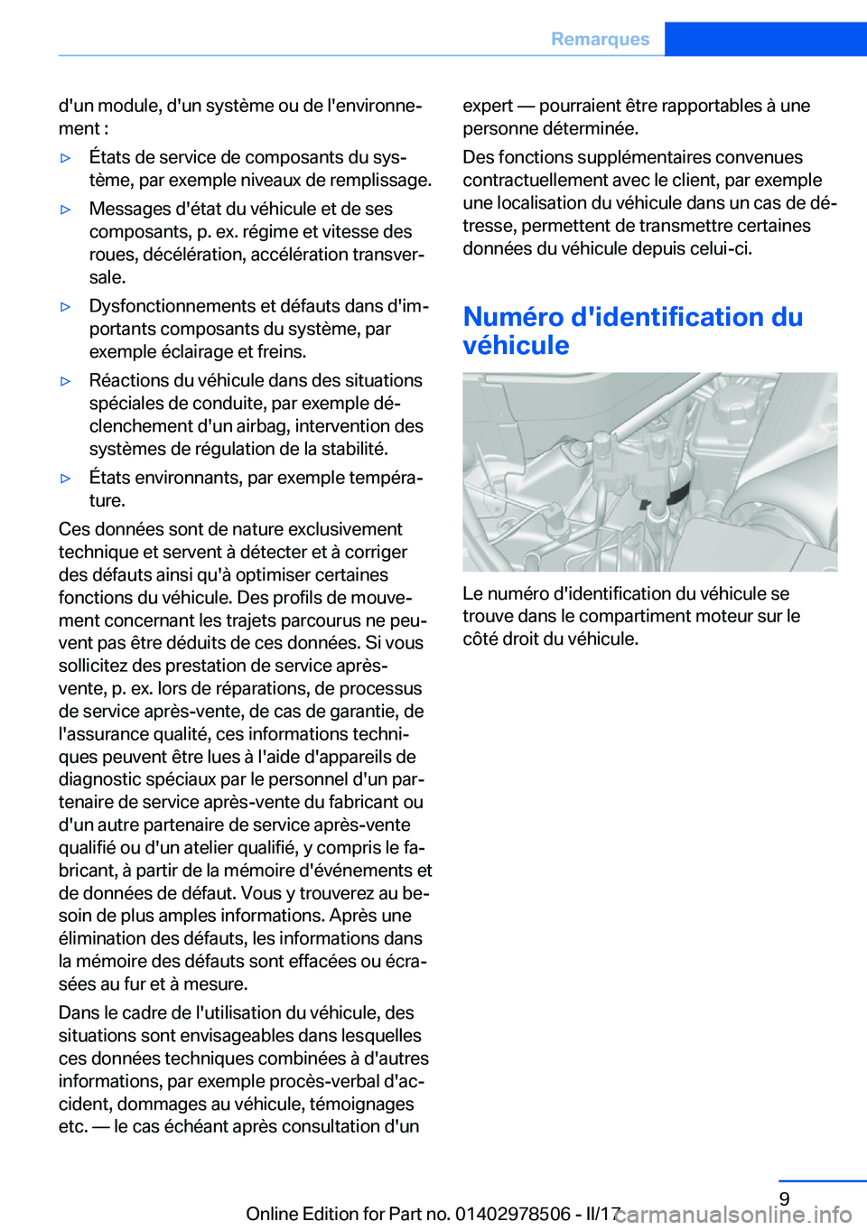BMW X6 M 2017  Notices Demploi (in French) �d�'�u�n� �m�o�d�u�l�e�,� �d�'�u�n� �s�y�s�t�è�m�e� �o�u� �d�e� �l�'�e�n�v�i�r�o�n�n�ej�m�e�n�t� �:'y�É�t�a�t�s� �d�e� �s�e�r�v�i�c�e� �d�e� �c�o�m�p�o�s�a�n�t�s� �d�u� �s�y�sj
�t�