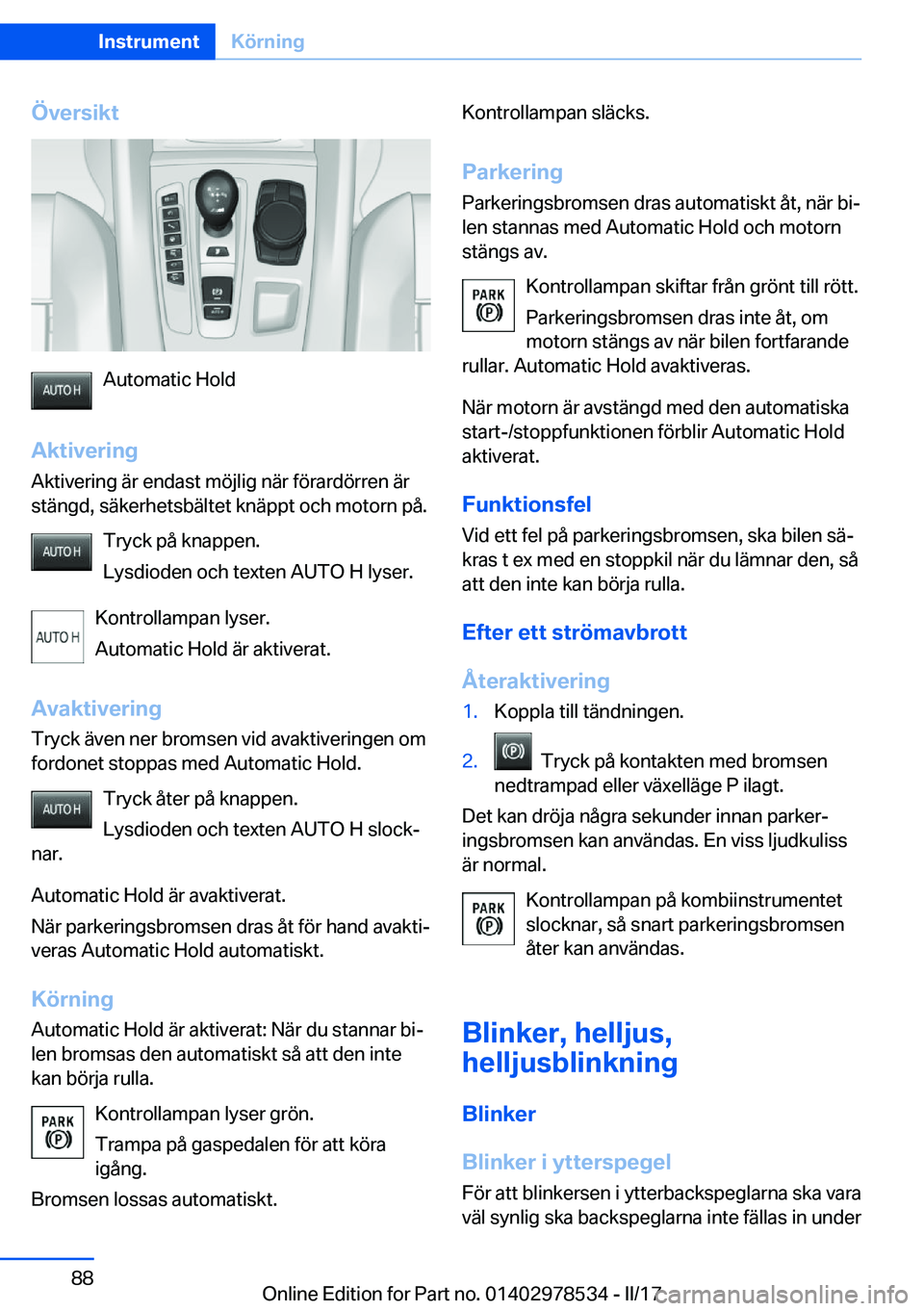BMW X6 M 2017  InstruktionsbÖcker (in Swedish) �