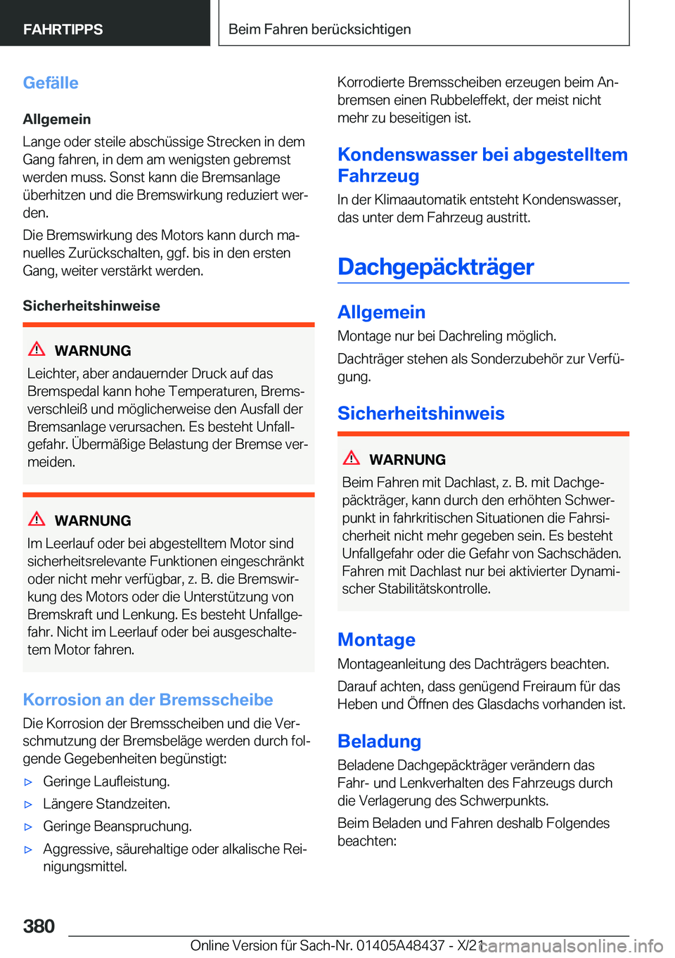 BMW X7 2022  Betriebsanleitungen (in German) �G�e�f�