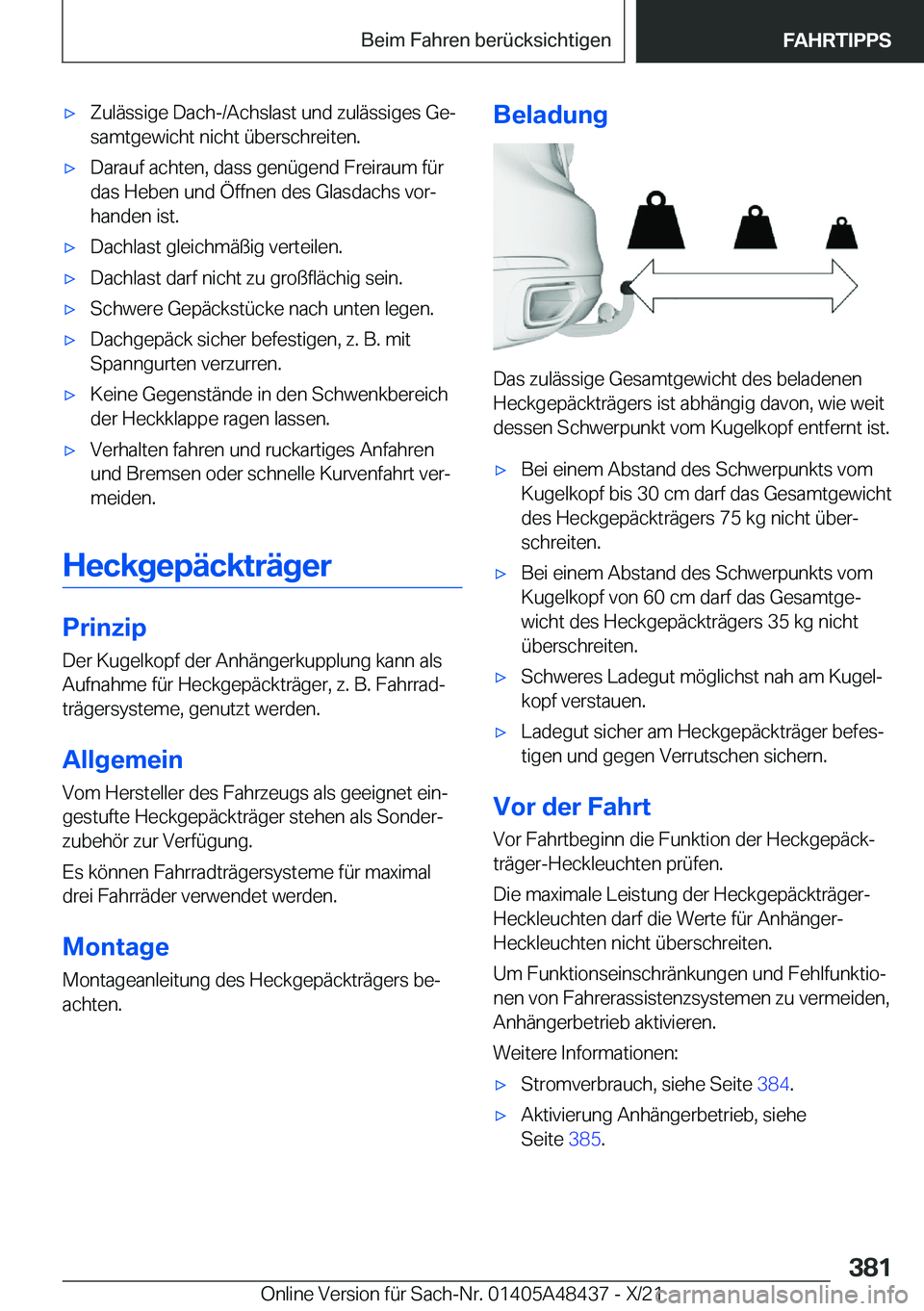 BMW X7 2022  Betriebsanleitungen (in German) x�Z�u�l�