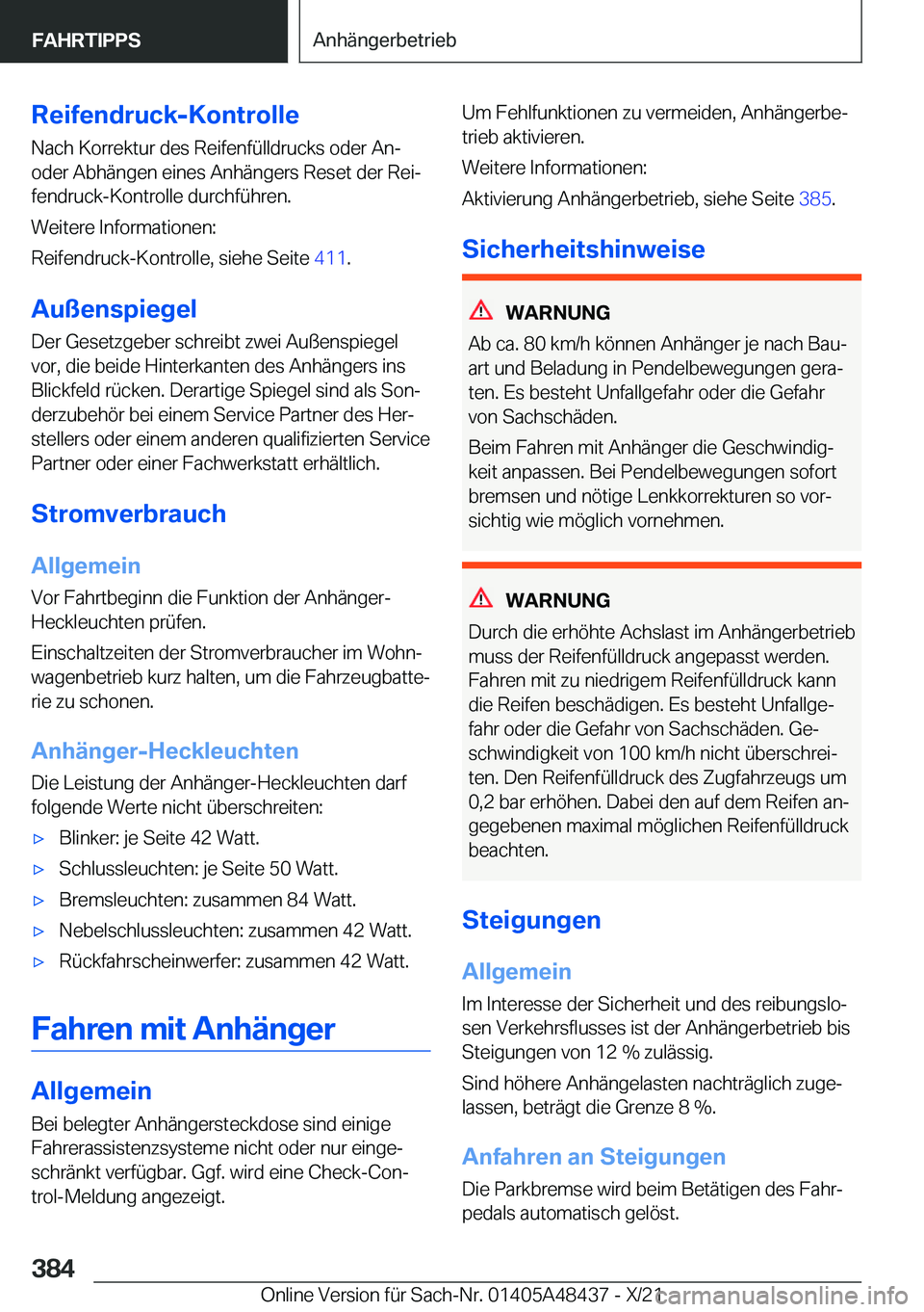 BMW X7 2022  Betriebsanleitungen (in German) �R�e�i�f�e�n�d�r�u�c�k�-�K�o�n�t�r�o�l�l�e
�N�a�c�h��K�o�r�r�e�k�t�u�r��d�e�s��R�e�i�f�e�n�f�