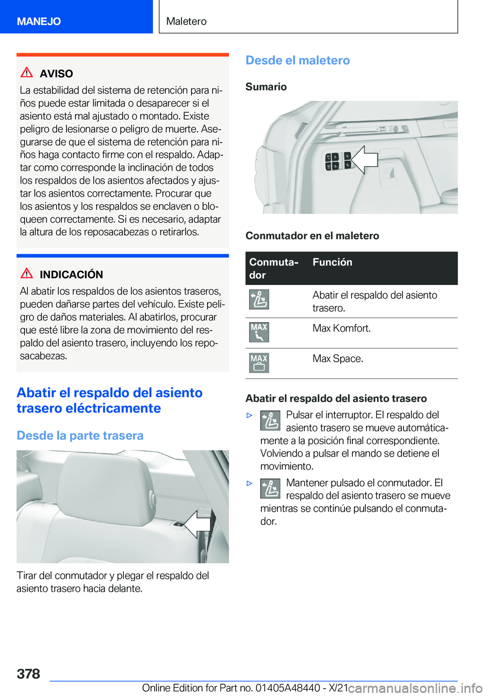 BMW X7 2022  Manuales de Empleo (in Spanish) �A�V�I�S�O
�L�a��e�s�t�a�b�i�l�i�d�a�d��d�e�l��s�i�s�t�e�m�a��d�e��r�e�t�e�n�c�i�