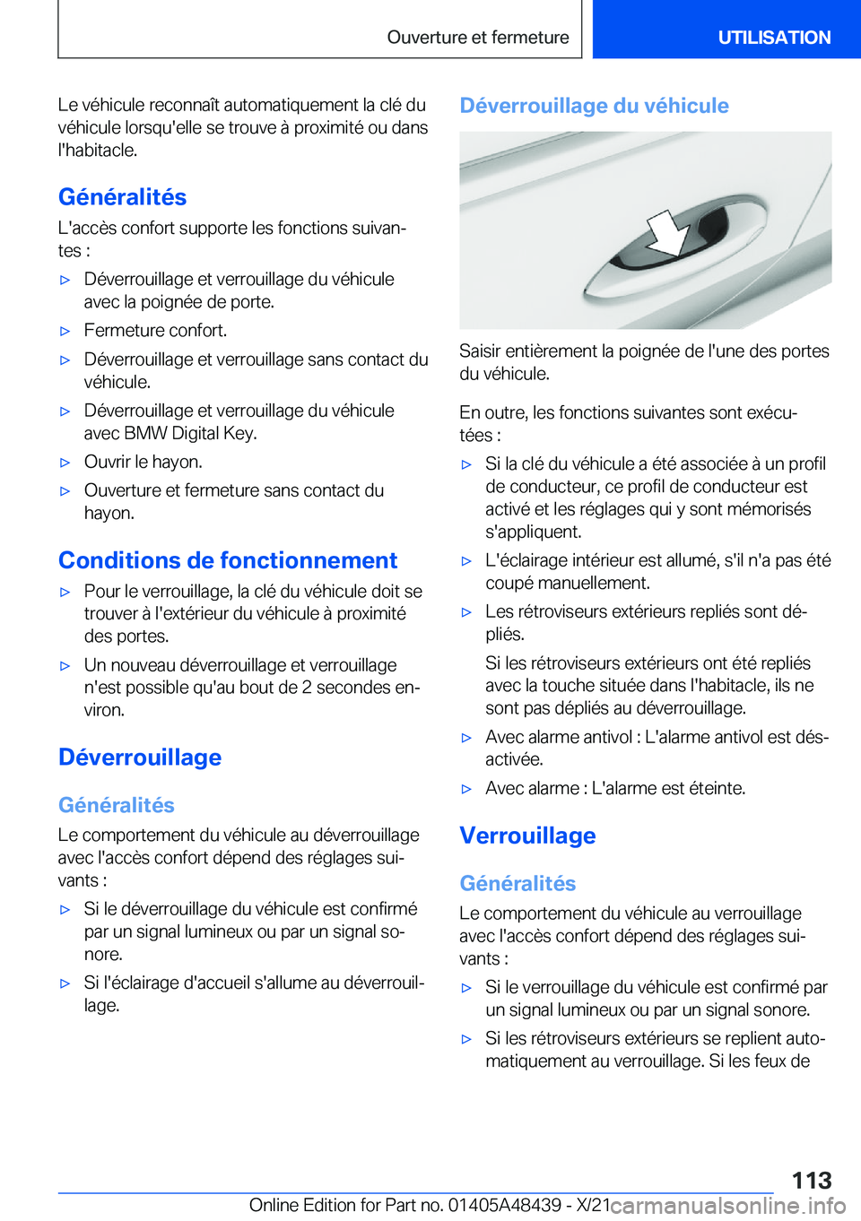 BMW X7 2022  Notices Demploi (in French) �L�e��v�é�h�i�c�u�l�e��r�e�c�o�n�n�a�