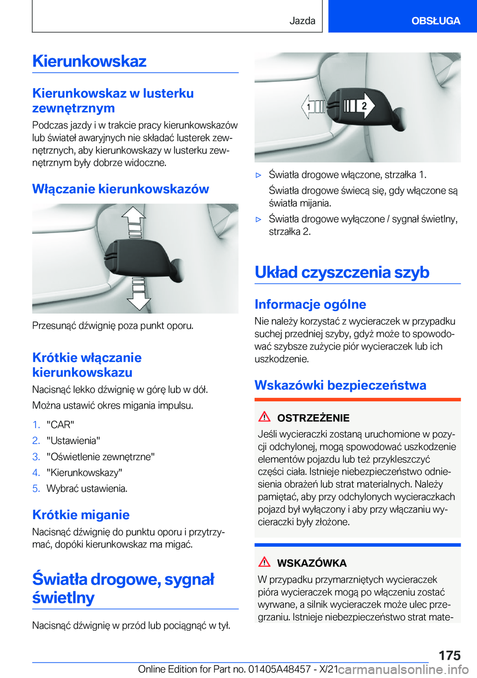 BMW X7 2022  Instrukcja obsługi (in Polish) �K�i�e�r�u�n�k�o�w�s�k�a�z
�K�i�e�r�u�n�k�o�w�s�k�a�z��w��l�u�s�t�e�r�k�u�z�e�w�n�