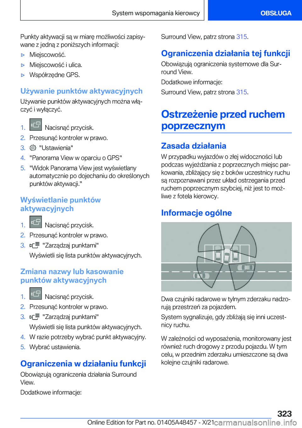 BMW X7 2022  Instrukcja obsługi (in Polish) �P�u�n�k�t�y��a�k�t�y�w�a�c�j�i��s�