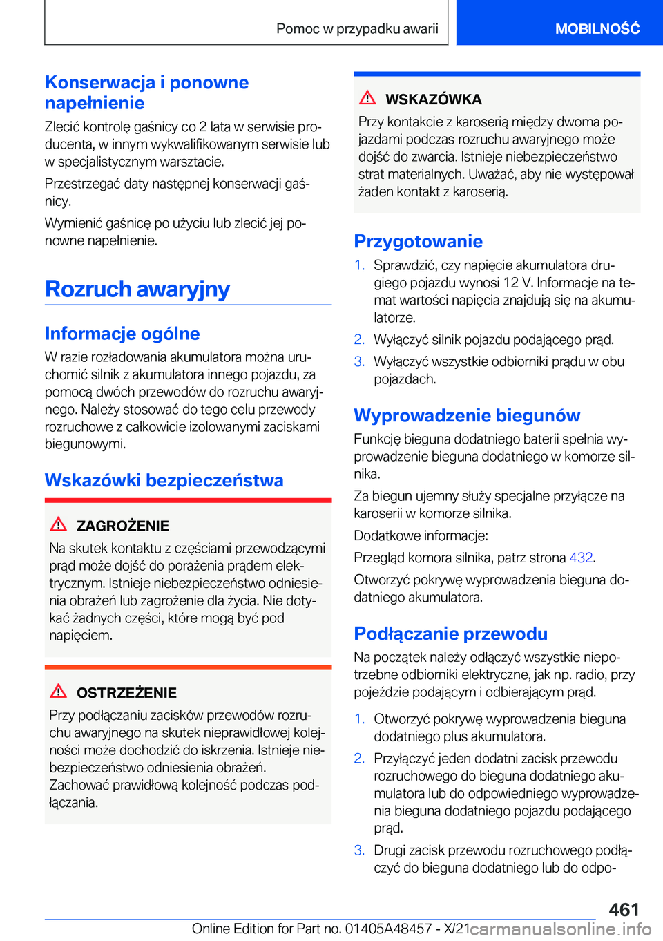 BMW X7 2022  Instrukcja obsługi (in Polish) �K�o�n�s�e�r�w�a�c�j�a��i��p�o�n�o�w�n�e
�n�a�p�e�ł�n�i�e�n�i�e
�Z�l�e�c�i�