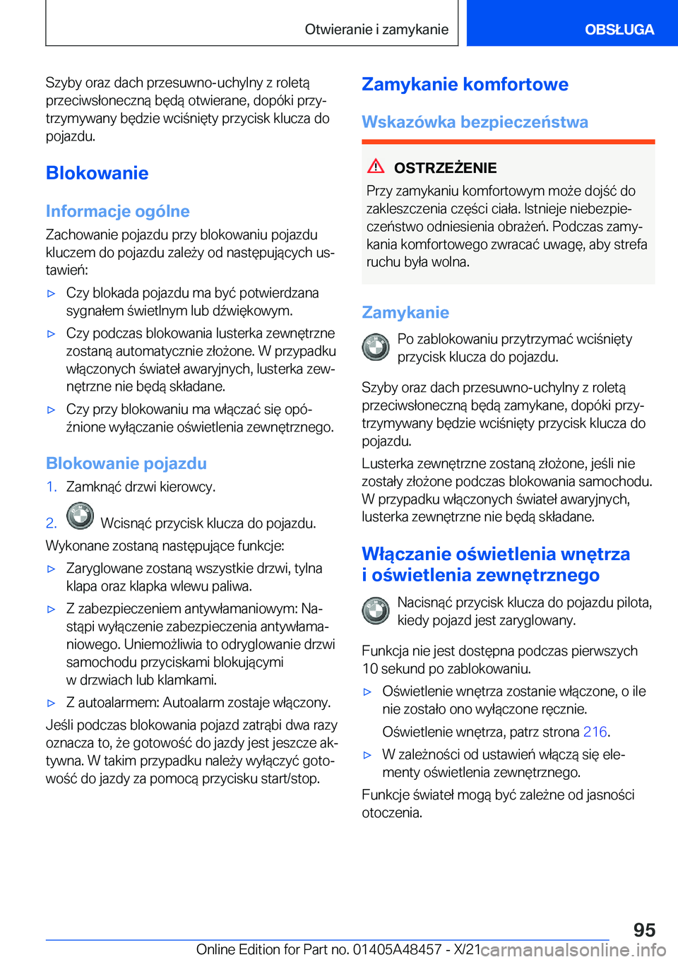 BMW X7 2022  Instrukcja obsługi (in Polish) �S�z�y�b�y��o�r�a�z��d�a�c�h��p�r�z�e�s�u�w�n�o�-�u�c�h�y�l�n�y��z��r�o�l�e�t�
