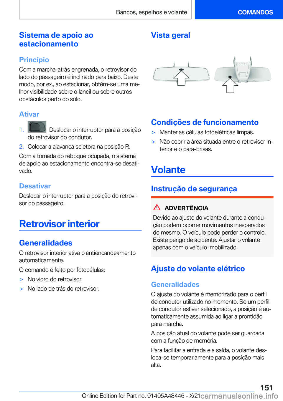 BMW X7 2022  Manual do condutor (in Portuguese) �S�i�s�t�e�m�a��d�e��a�p�o�i�o��a�o
�e�s�t�a�c�i�o�n�a�m�e�n�t�o
�P�r�i�n�c�