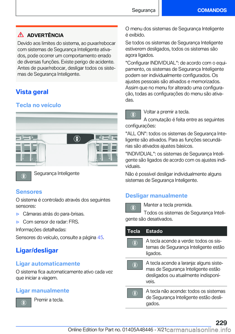 BMW X7 2022  Manual do condutor (in Portuguese) �A�D�V�E�R�T�