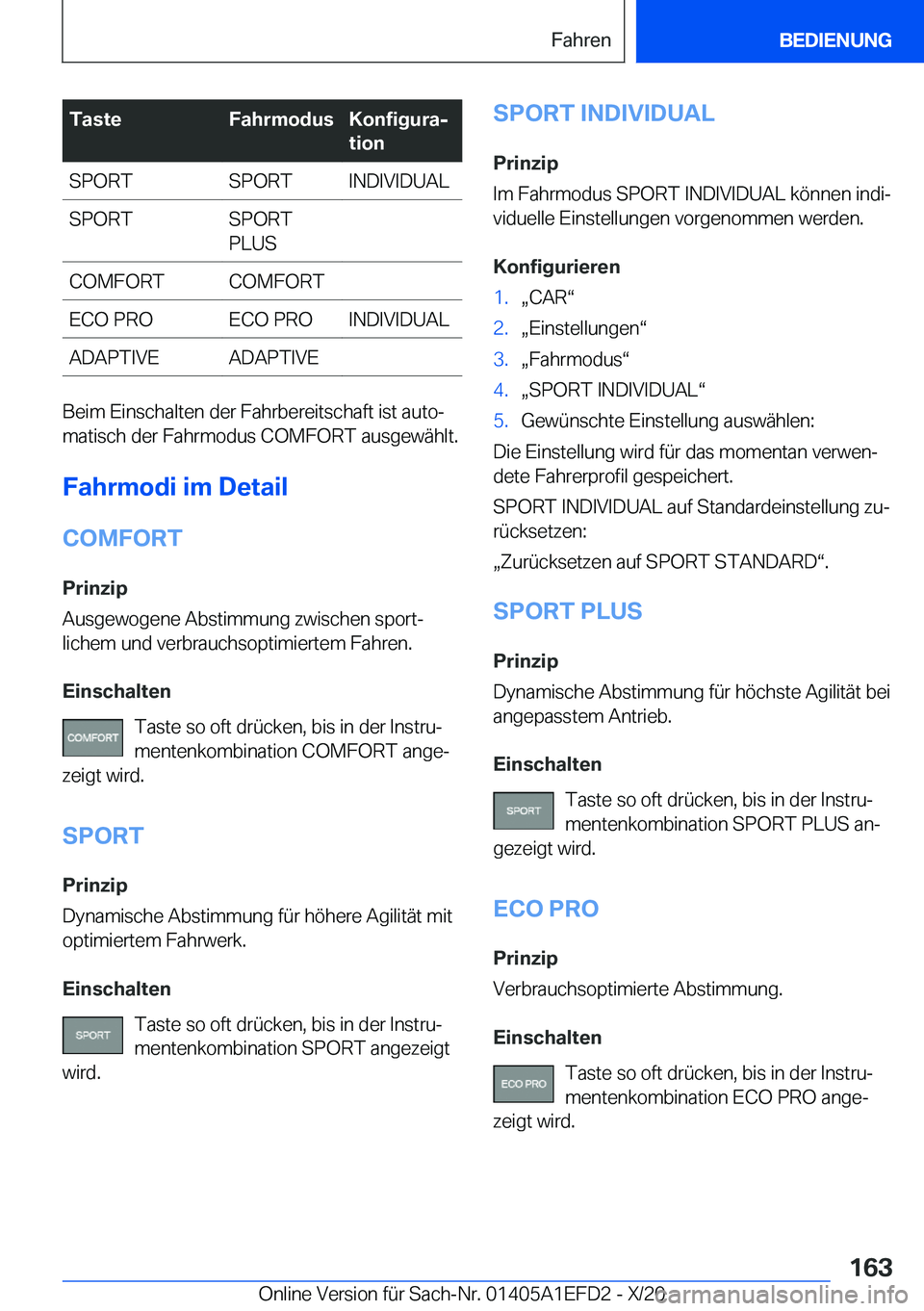 BMW X7 2021  Betriebsanleitungen (in German) �T�a�s�t�e�F�a�h�r�m�o�d�u�s�K�o�n�f�i�g�u�r�aj
�t�i�o�n�S�P�O�R�T�S�P�O�R�T�I�N�D�I�V�I�D�U�A�L�S�P�O�R�T�S�P�O�R�T
�P�L�U�S�C�O�M�F�O�R�T�C�O�M�F�O�R�T�E�C�O��P�R�O�E�C�O��P�R�O�I�N�D�I�V�I�D�U�A