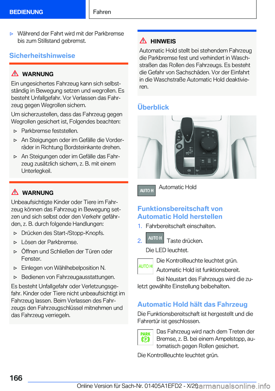 BMW X7 2021  Betriebsanleitungen (in German) x�W�