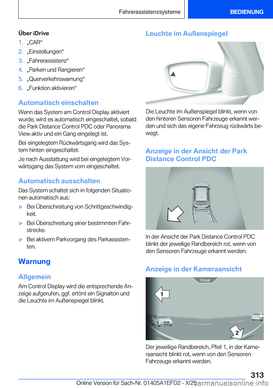 BMW X7 2021  Betriebsanleitungen (in German) �