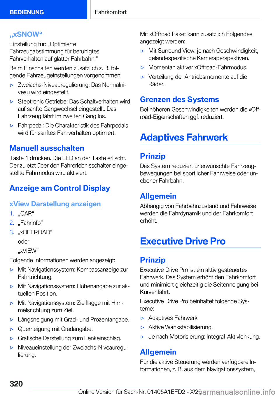BMW X7 2021  Betriebsanleitungen (in German) x�x�S�N�O�Wv
�E�i�n�s�t�e�l�l�u�n�g��f�