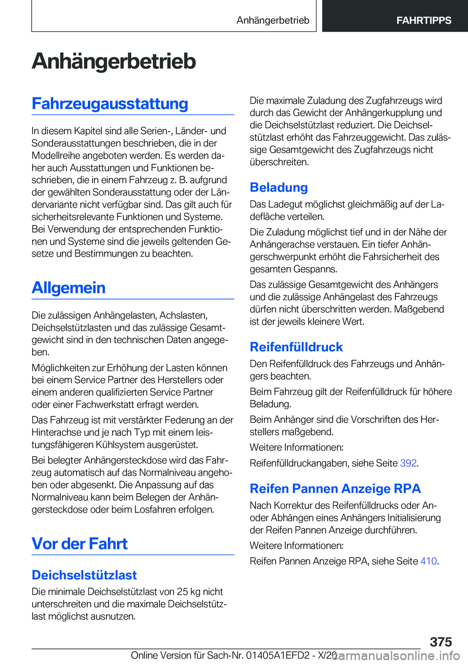BMW X7 2021  Betriebsanleitungen (in German) �A�n�h�