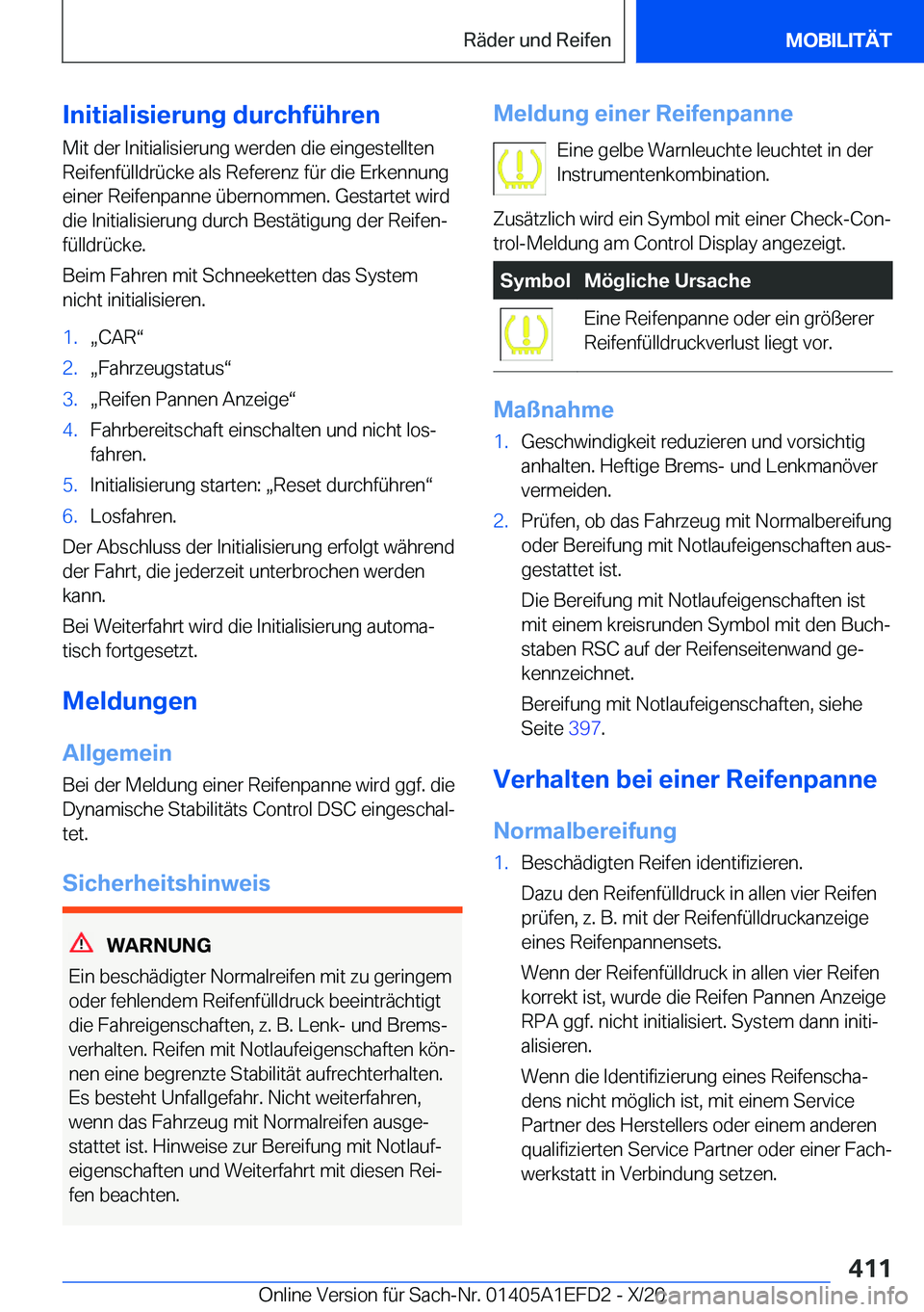 BMW X7 2021  Betriebsanleitungen (in German)  I n i t i a l i s i e r u n g  d u r c h f 