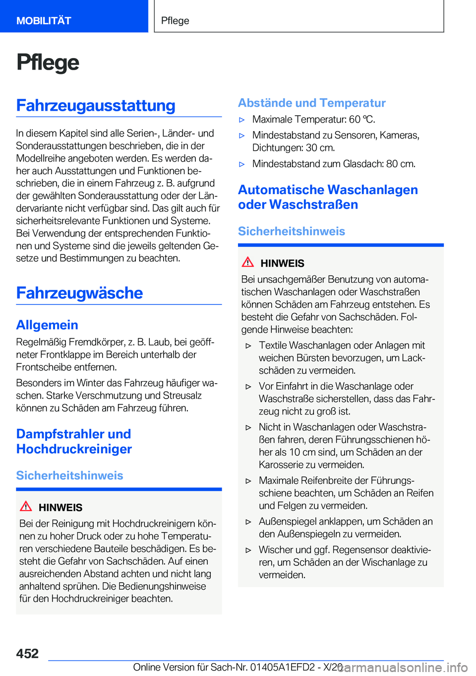 BMW X7 2021  Betriebsanleitungen (in German) �P�f�l�e�g�e�F�a�h�r�z�e�u�g�a�u�s�s�t�a�t�t�u�n�g
�I�n��d�i�e�s�e�m��K�a�p�i�t�e�l��s�i�n�d��a�l�l�e��S�e�r�i�e�n�-�,��L�