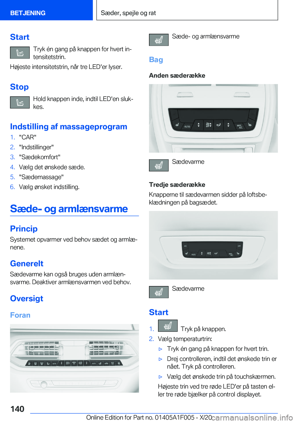 BMW X7 2021  InstruktionsbØger (in Danish) �S�t�a�r�t�T�r�y�k��
