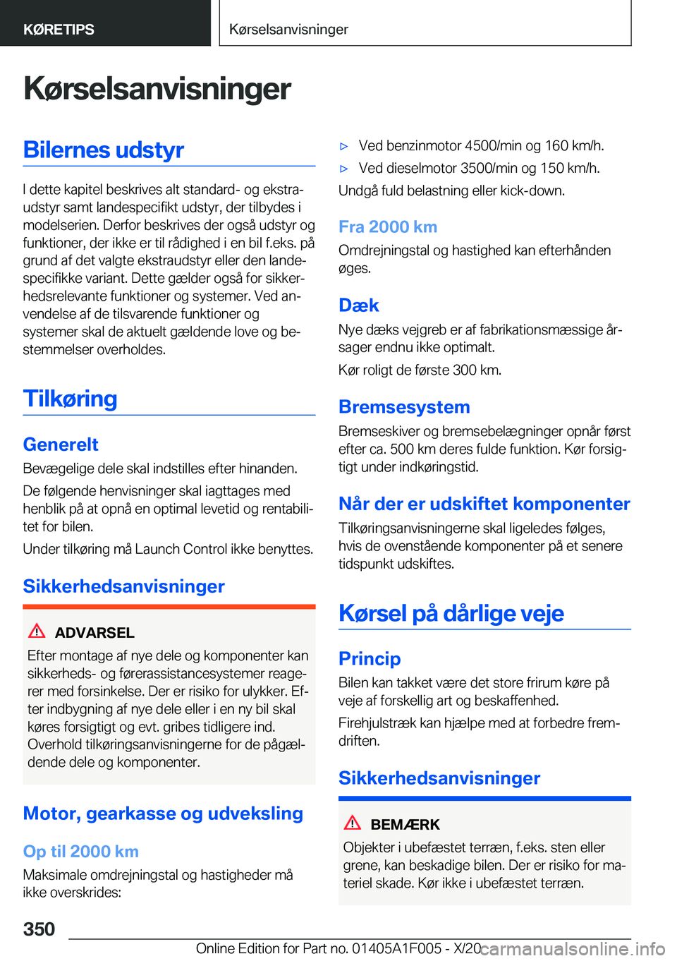 BMW X7 2021  InstruktionsbØger (in Danish) �K�