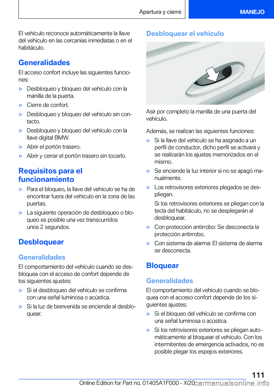 BMW X7 2021  Manuales de Empleo (in Spanish) �E�l��v�e�h�