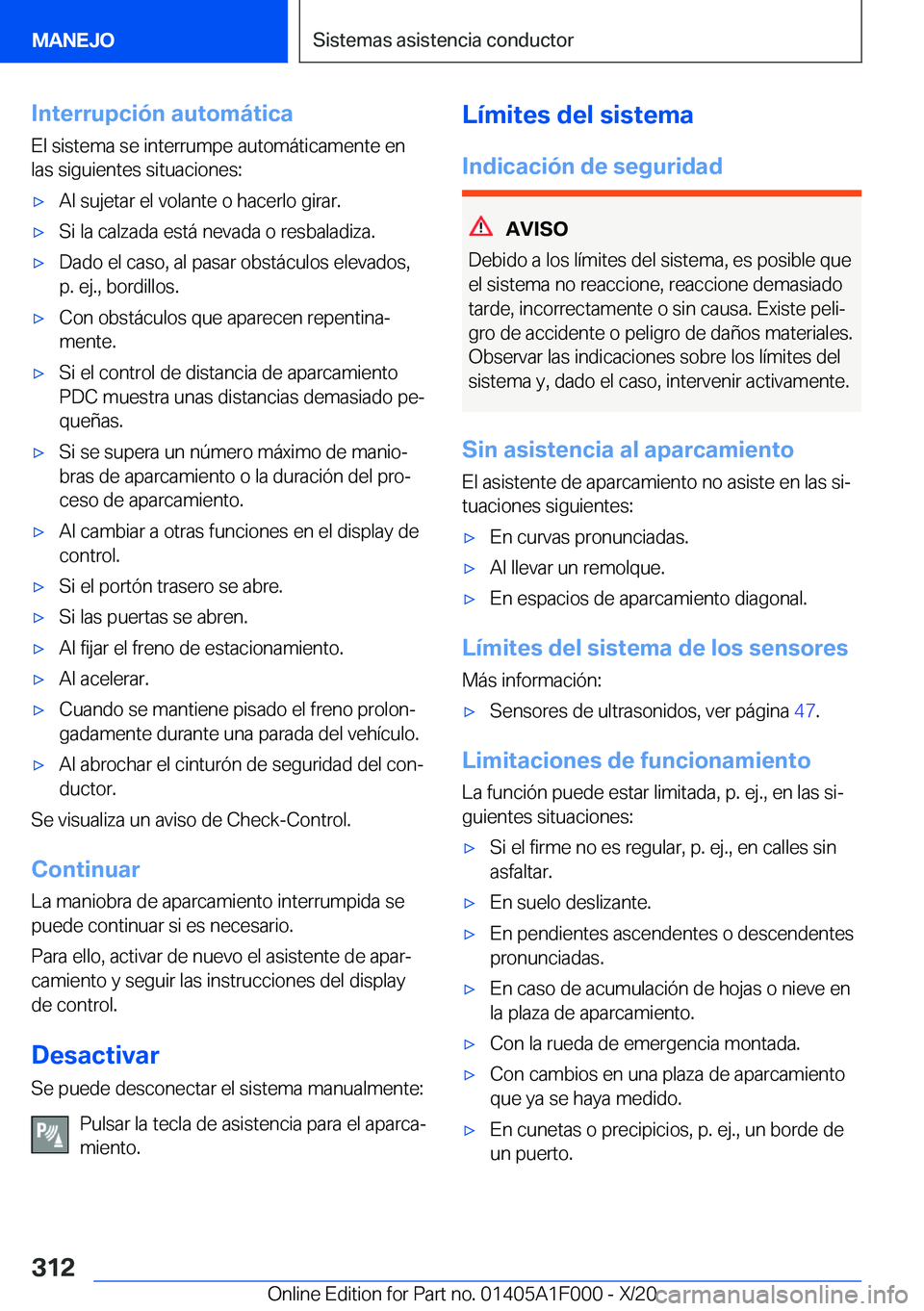 BMW X7 2021  Manuales de Empleo (in Spanish) �I�n�t�e�r�r�u�p�c�i�