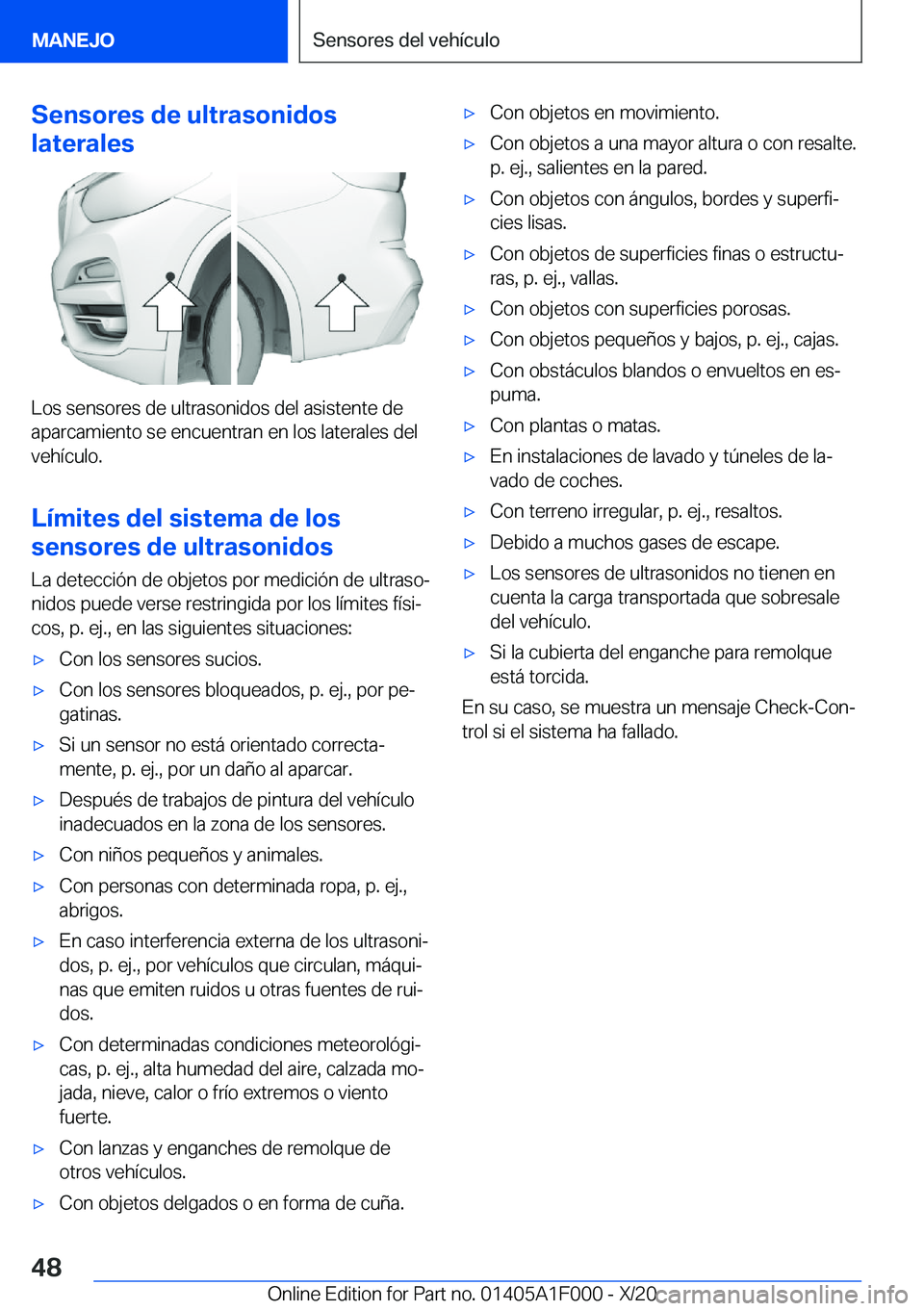BMW X7 2021  Manuales de Empleo (in Spanish) �S�e�n�s�o�r�e�s��d�e��u�l�t�r�a�s�o�n�i�d�o�s
�l�a�t�e�r�a�l�e�s
�L�o�s��s�e�n�s�o�r�e�s��d�e��u�l�t�r�a�s�o�n�i�d�o�s��d�e�l��a�s�i�s�t�e�n�t�e��d�e
�a�p�a�r�c�a�m�i�e�n�t�o��s�e��e�n�c�u�