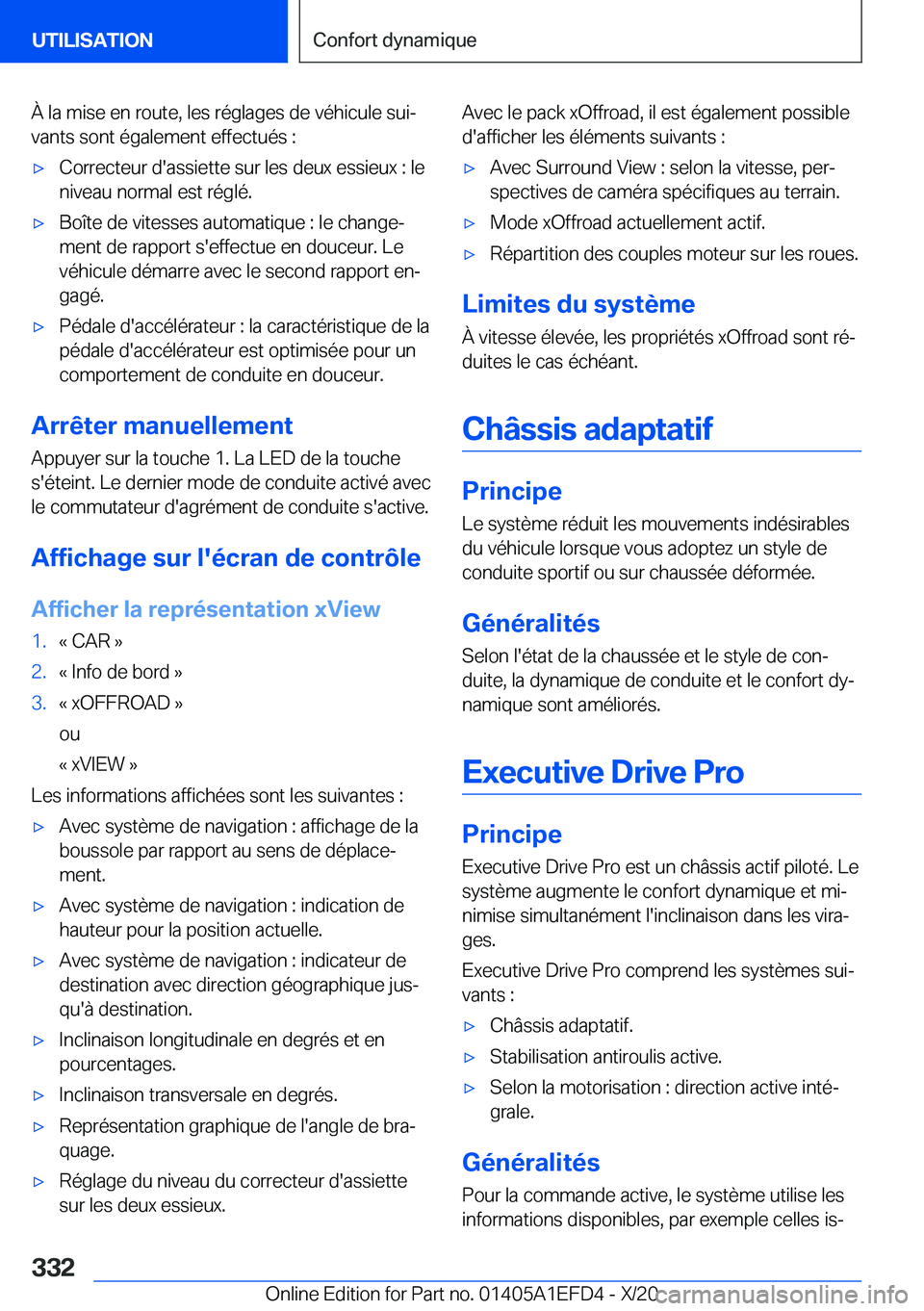 BMW X7 2021  Notices Demploi (in French) �