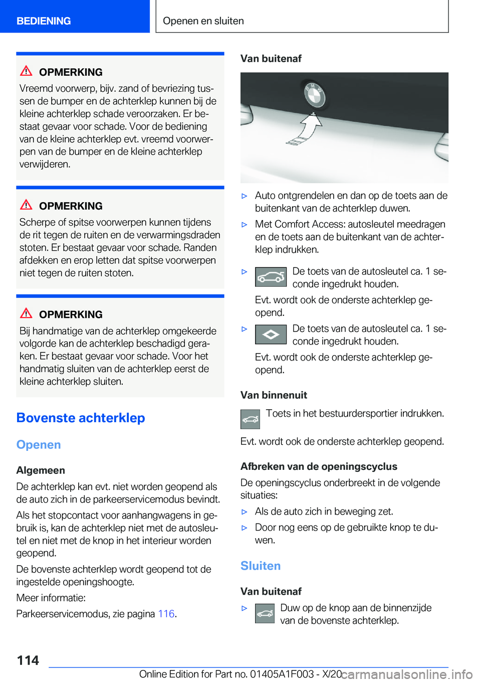 BMW X7 2021  Instructieboekjes (in Dutch) �O�P�M�E�R�K�I�N�G
�V�r�e�e�m�d��v�o�o�r�w�e�r�p�,��b�i�j�v�.��z�a�n�d��o�f��b�e�v�r�i�e�z�i�n�g��t�u�sj
�s�e�n��d�e��b�u�m�p�e�r��e�n��d�e��a�c�h�t�e�r�k�l�e�p��k�u�n�n�e�n��b�i�j��d�e