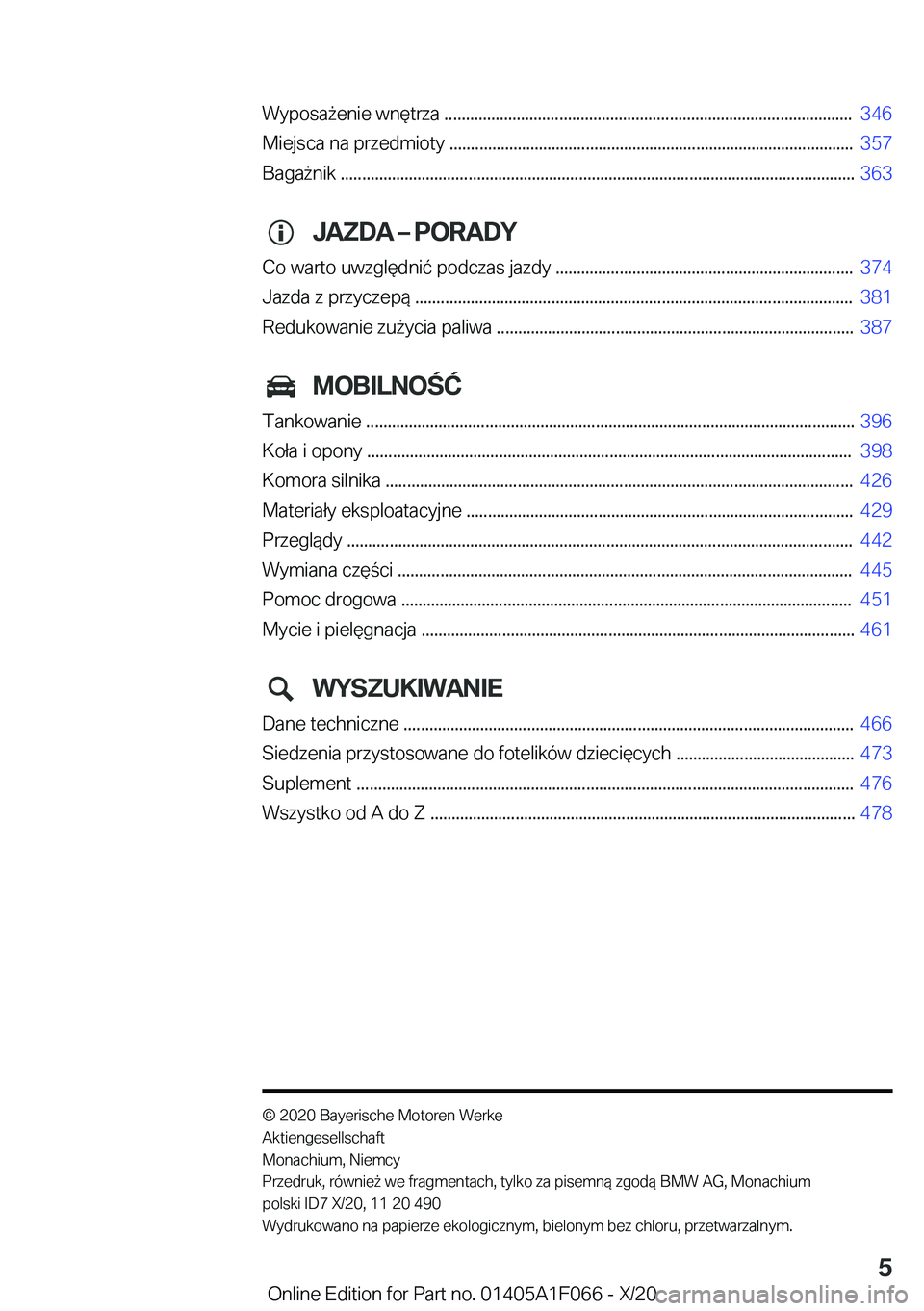 BMW X7 2021  Instrukcja obsługi (in Polish) �W�y�p�o�s�a9�e�n�i�e��w�n�