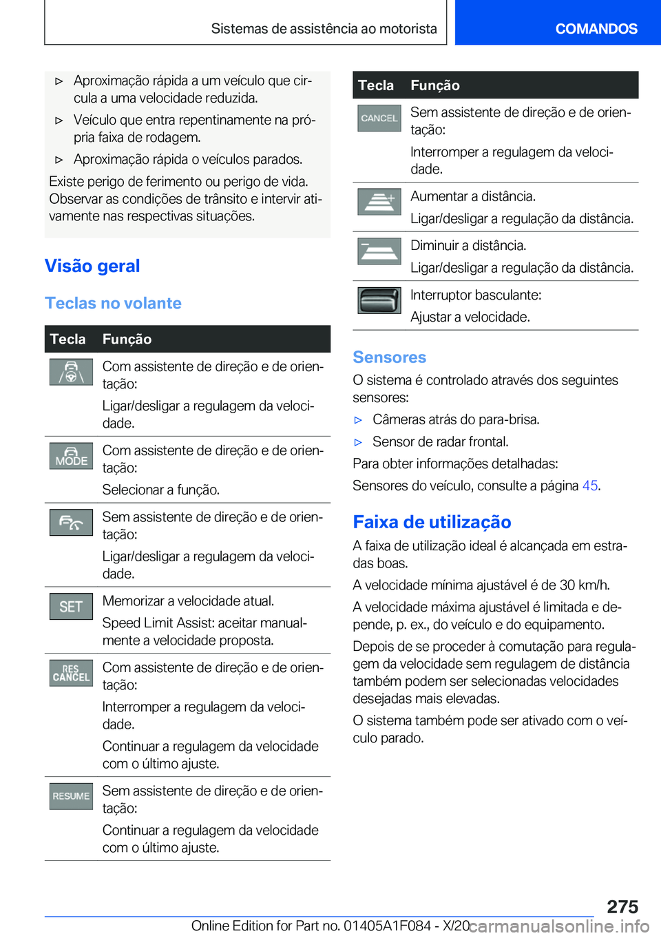 BMW X7 2021  Manual do condutor (in Portuguese) x�A�p�r�o�x�i�m�a�