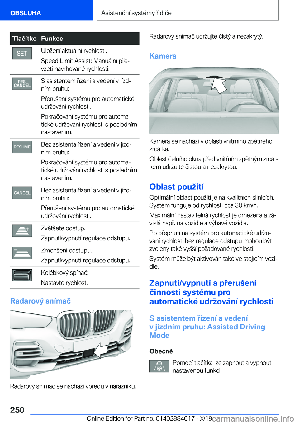 BMW X7 2020  Návod na použití (in Czech) �T�l�a�č�