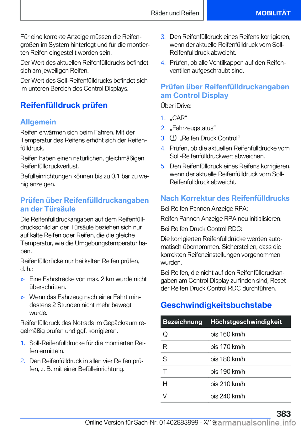 BMW X7 2020  Betriebsanleitungen (in German) �F�