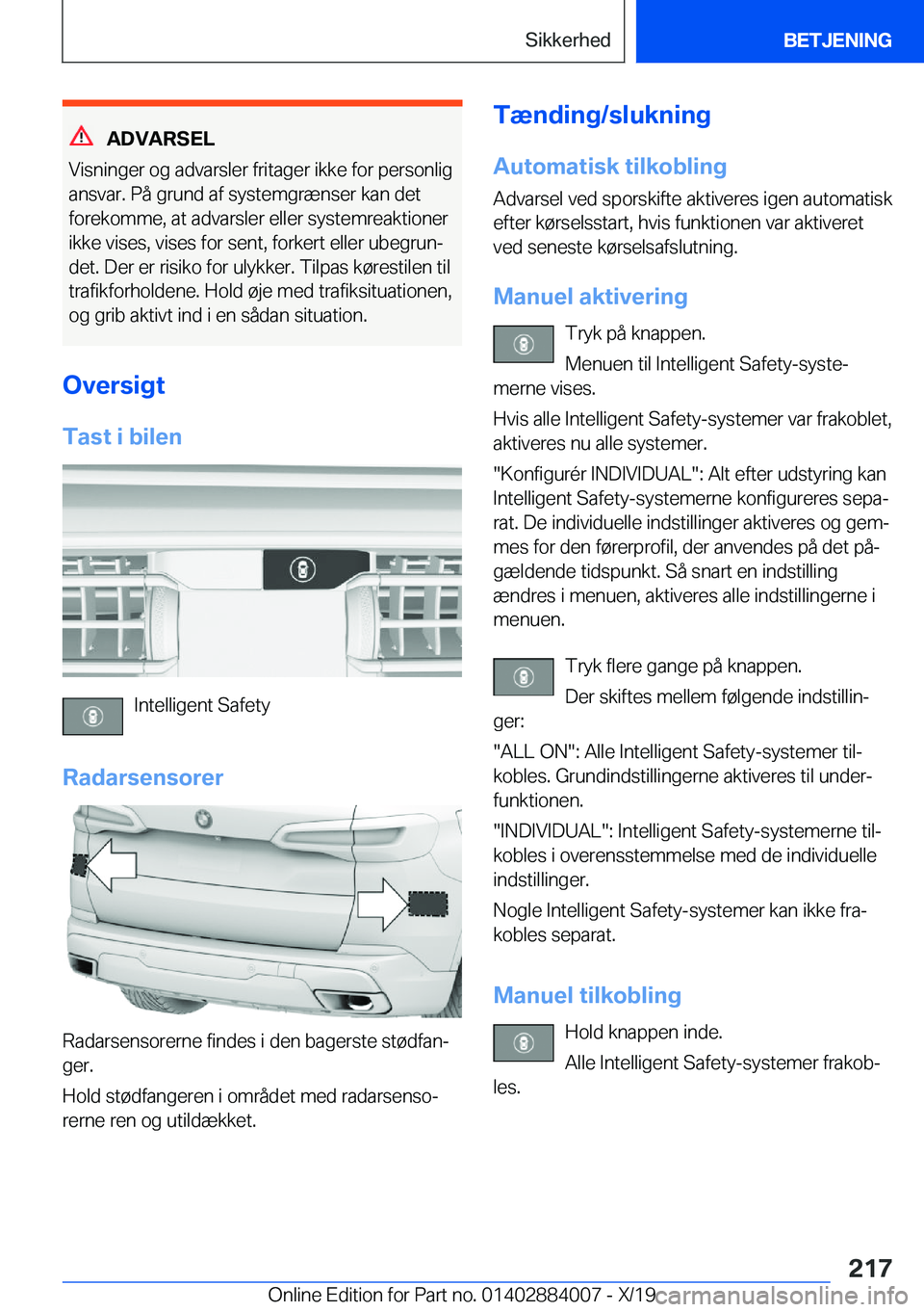 BMW X7 2020  InstruktionsbØger (in Danish) �A�D�V�A�R�S�E�L
�V�i�s�n�i�n�g�e�r��o�g��a�d�v�a�r�s�l�e�r��f�r�i�t�a�g�e�r��i�k�k�e��f�o�r��p�e�r�s�o�n�l�i�g �a�n�s�v�a�r�.��P�å��g�r�u�n�d��a�f��s�y�s�t�e�m�g�r�æ�n�s�e�r��k�a�n��d�e