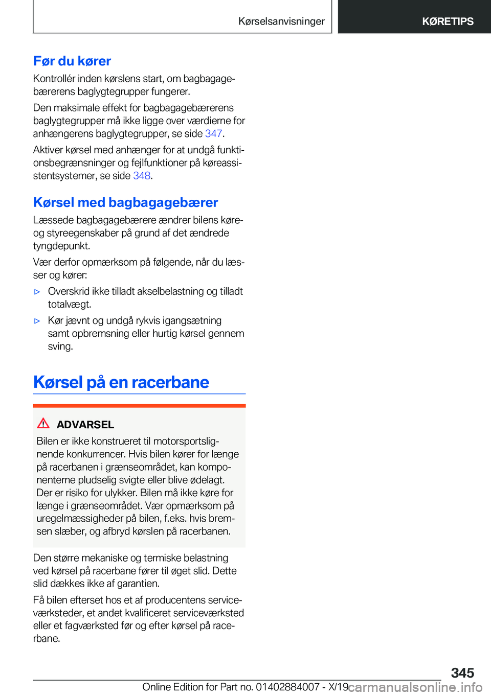BMW X7 2020  InstruktionsbØger (in Danish) �F�