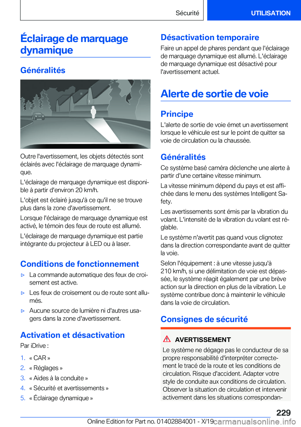 BMW X7 2020  Notices Demploi (in French) �