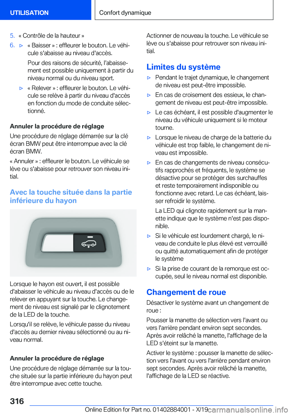 BMW X7 2020  Notices Demploi (in French) �5�.�k��C�o�n�t�r�