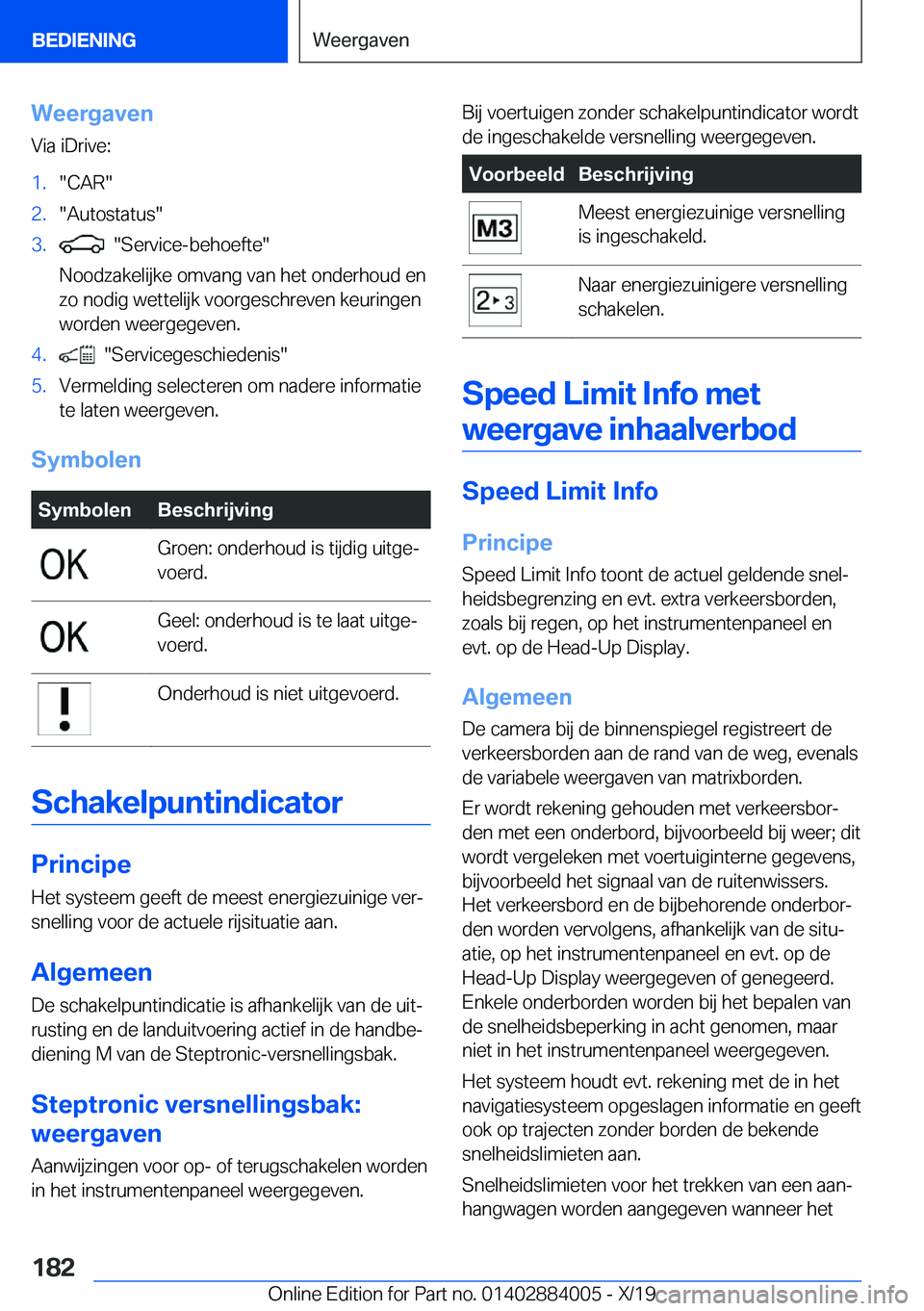 BMW X7 2020  Instructieboekjes (in Dutch) �W�e�e�r�g�a�v�e�n�V�i�a��i�D�r�i�v�e�:�1�.��C�A�R��2�.��A�u�t�o�s�t�a�t�u�s��3�.����S�e�r�v�i�c�e�-�b�e�h�o�e�f�t�e�
�N�o�o�d�z�a�k�e�l�i�j�k�e��o�m�v�a�n�g��v�a�n��h�e�t��o�n�d�e�r�h�o�