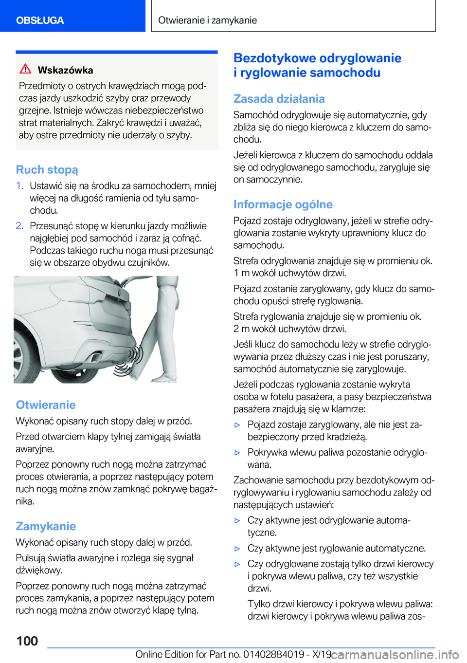 BMW X7 2020  Instrukcja obsługi (in Polish) �W�s�k�a�z�