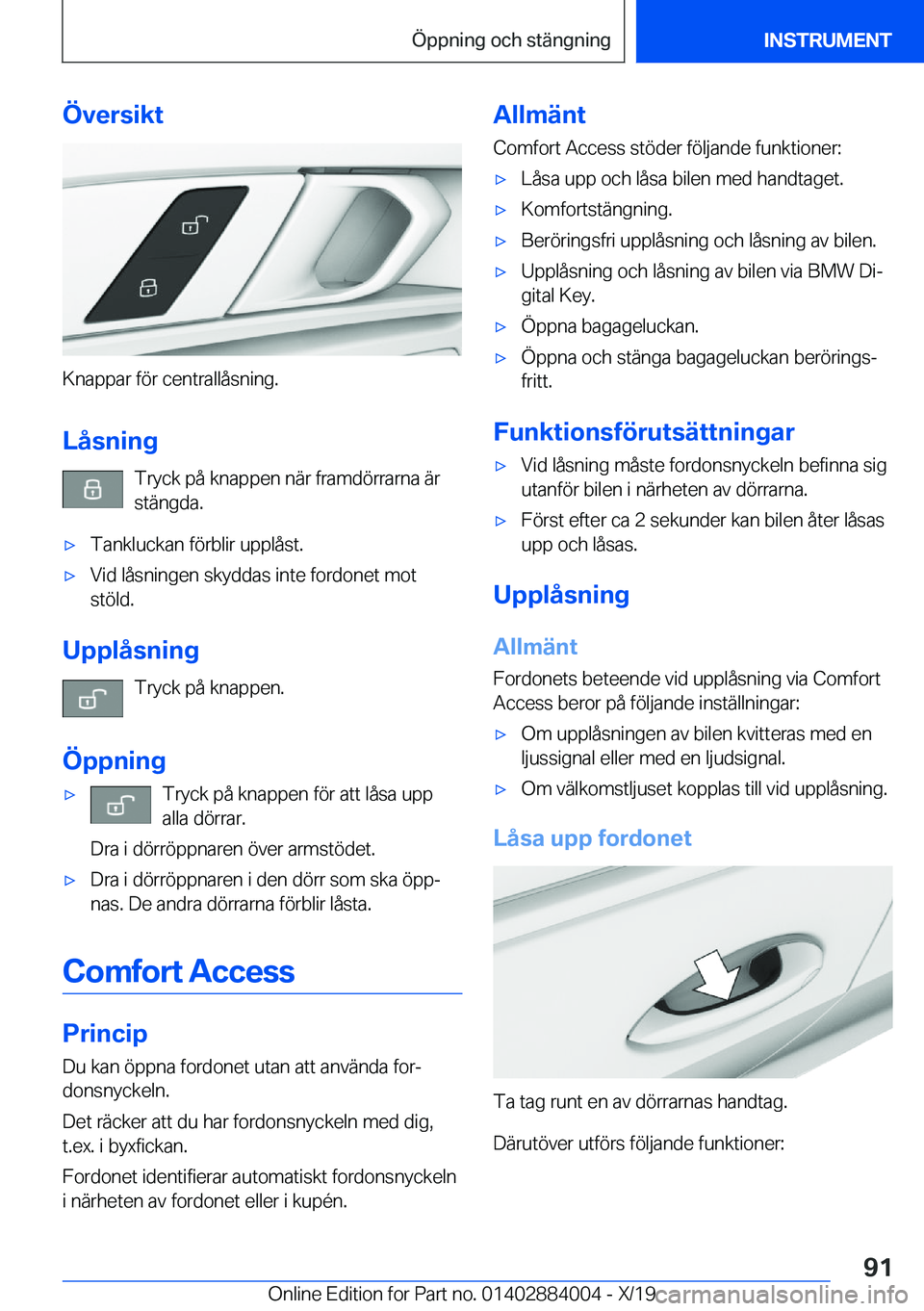 BMW X7 2020  InstruktionsbÖcker (in Swedish) �