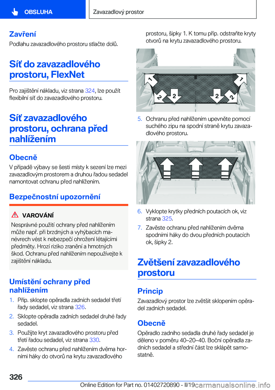BMW X7 2019  Návod na použití (in Czech) �Z�a�v�e�n�