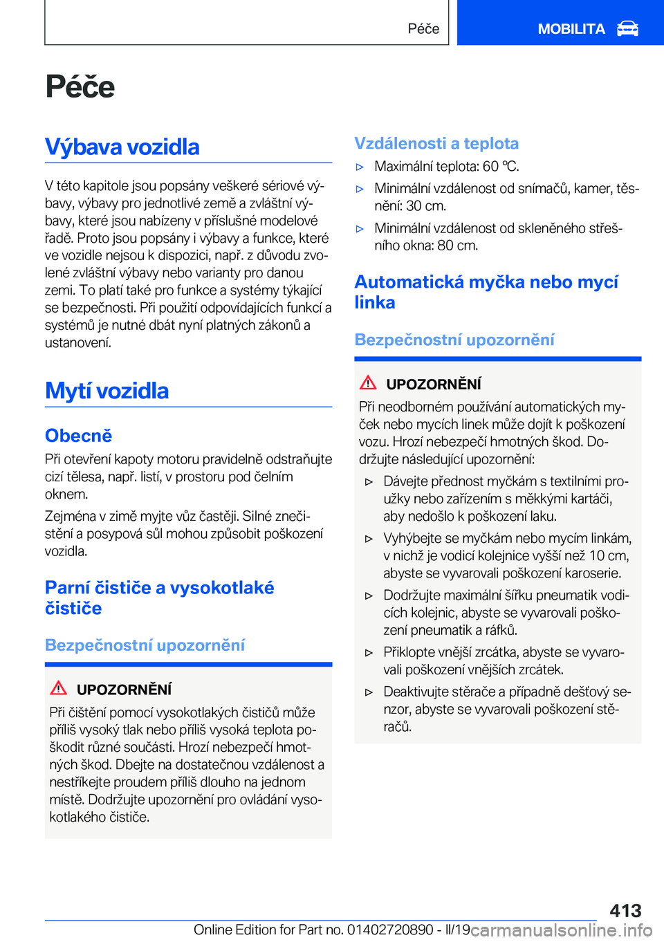 BMW X7 2019  Návod na použití (in Czech) �P�