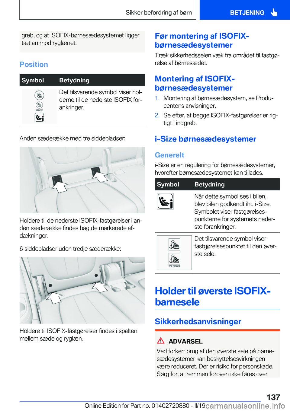 BMW X7 2019  InstruktionsbØger (in Danish) �g�r�e�b�,��o�g��a�t��I�S�O�F�I�X�-�b�